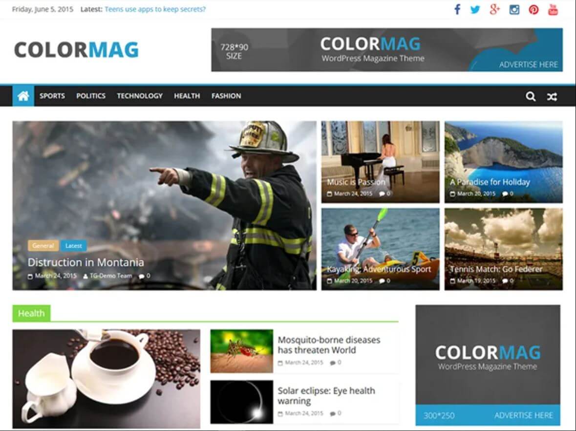 tema de WordPress gratuito ColorMag en La Fabrique du Net
