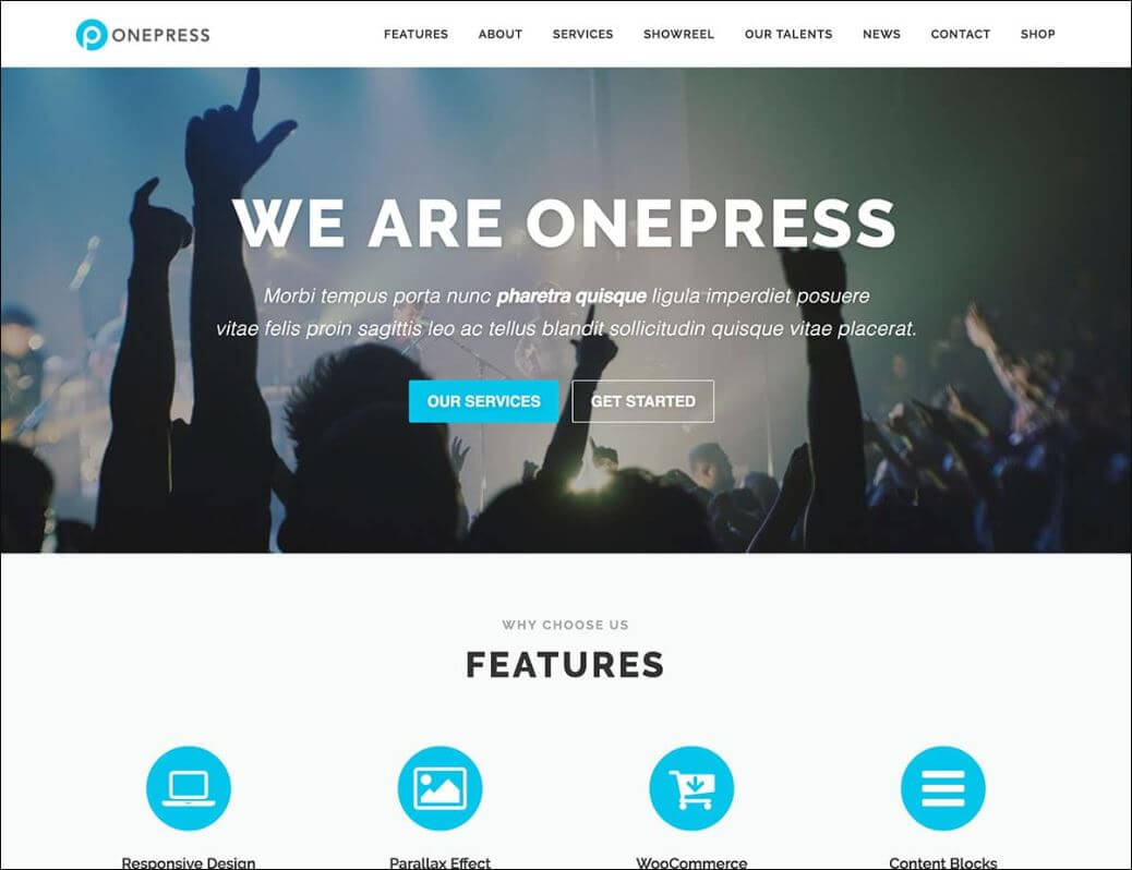 Tema de WordPress gratis OnePress - La Fabrique du Net