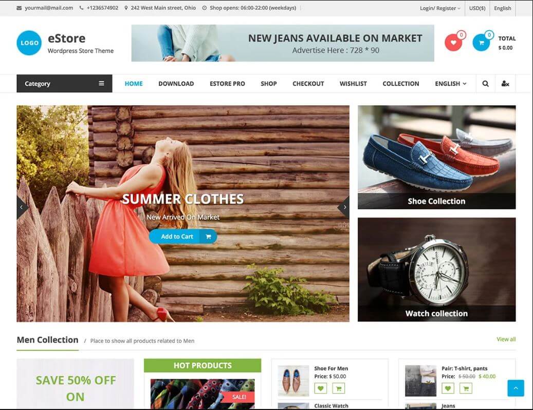 tema de wordpress gratis eStore - La Fabrique du Net