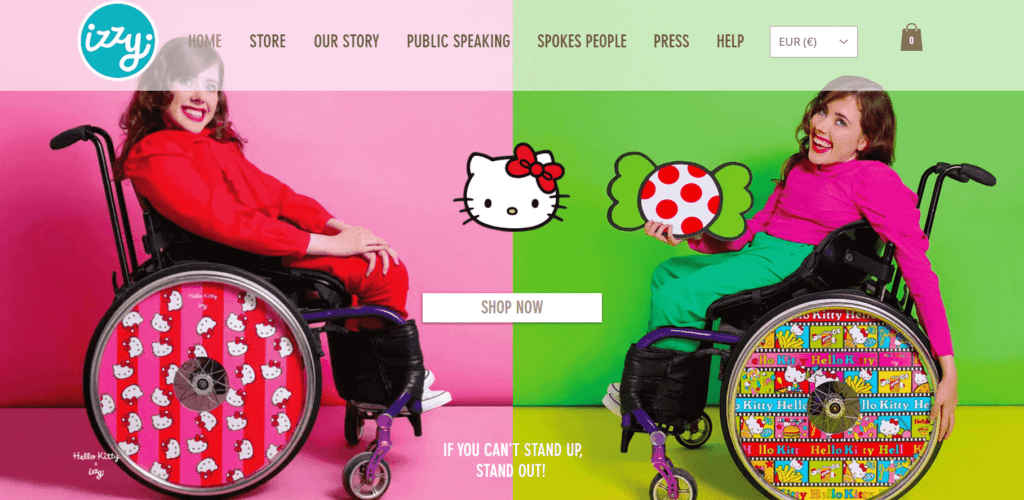 Ejemplos de sitios web creados con Wix Izzy Wheels
