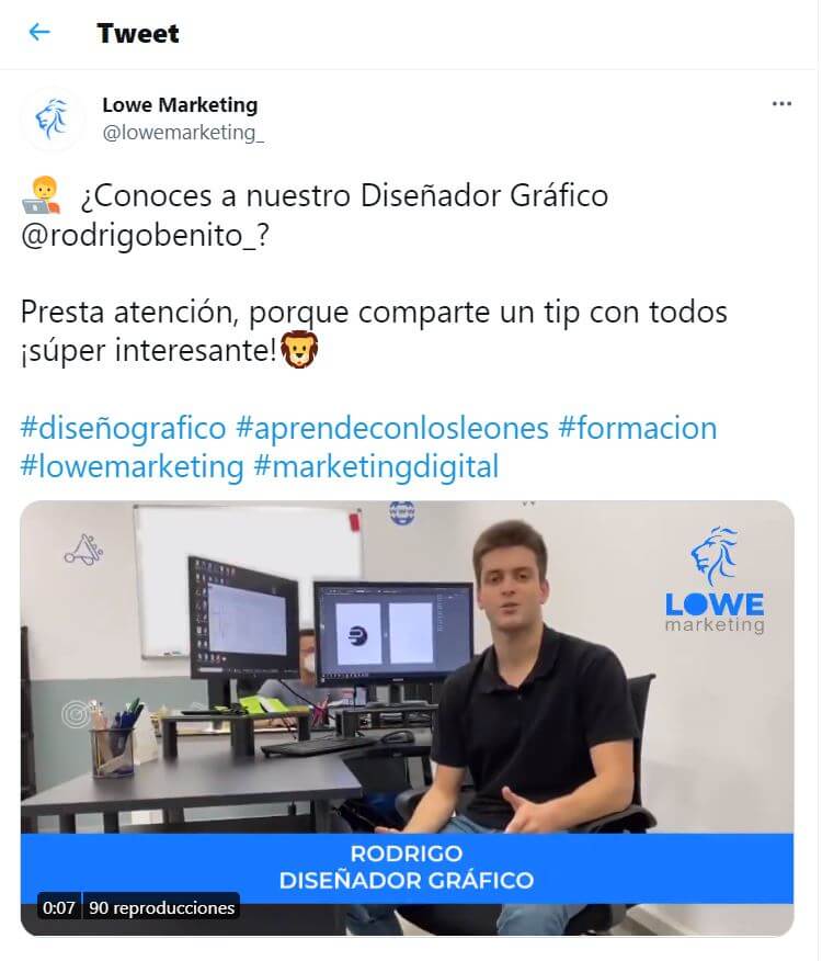 Post de X (antes Twitter) con vídeo integrado