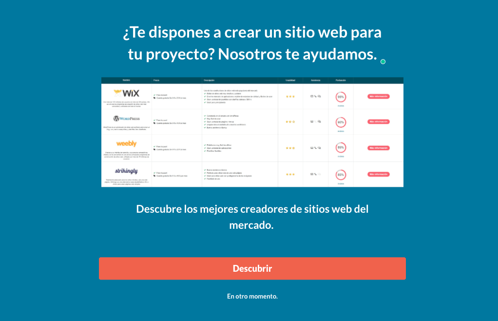 Diseño de sitios web ventana emergente de La Fabrique du Net