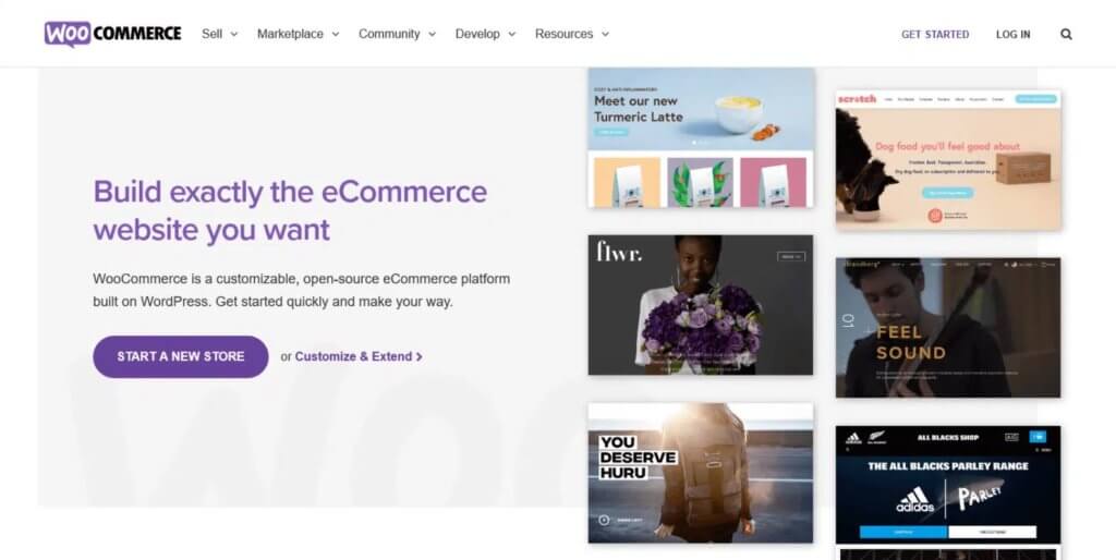 Página de inicio de WooCommerce