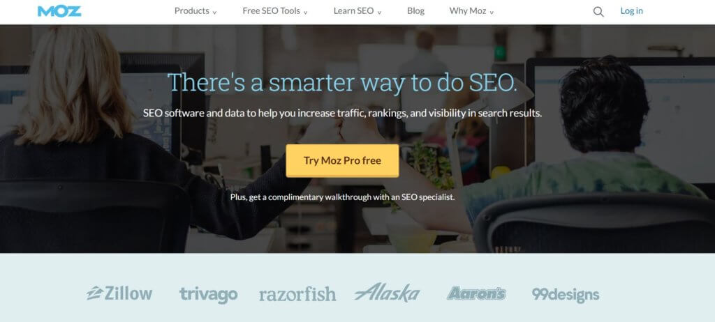 Moz Pro es una de las alternativas a Semrush de pago