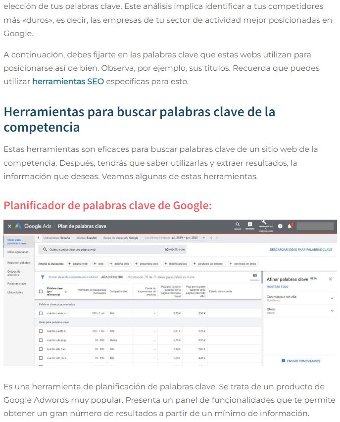 Ejemplo de La Fabrique du Net de cómo escribir para la web