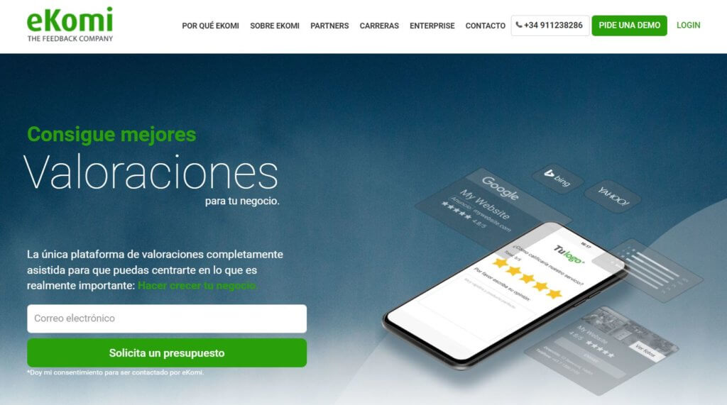 eKomi es una plataforma de valoraciones en línea