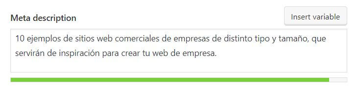 Meta descripción en el CMS de La Fabrique du Net