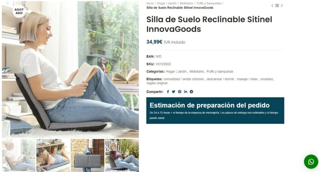 Ficha de producto de Lampier
