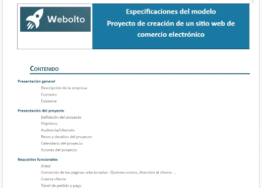 Imagen animada de la plantilla de proyecto de tienda online de La Fabrique du Net